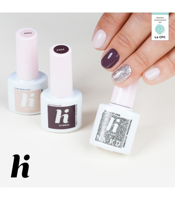 Hi Hybrid - Vernis à Ongles Semi-Permanent Gel UV - Crystal Glam - Tient 2 à 3 Semaines - Effet Ultra Brillant, Tendance et Fémi