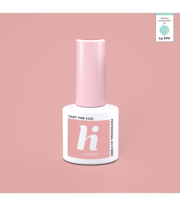 Hi Hybrid - Vernis à Ongles Semi-Permanent Gel UV - Faint Pink - Tient 2 à 3 Semaines - Effet Ultra Brillant, Tendance et Fémini