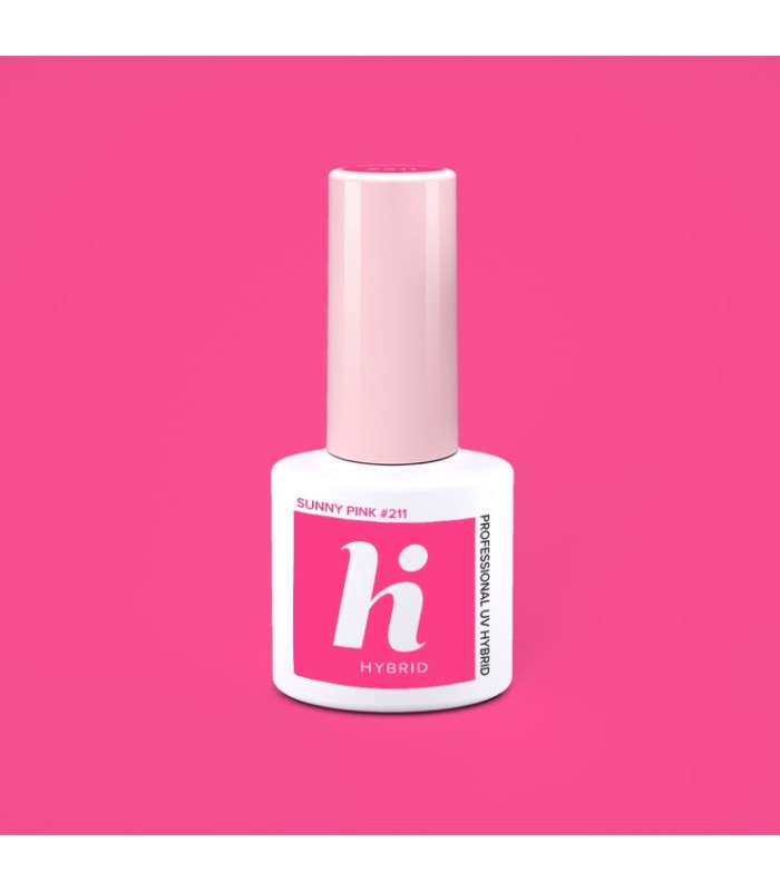 Hi Hybrid - Vernis à Ongles Semi-Permanent Gel UV - Sunny Pink - Tient 2 à 3 Semaines - Effet Ultra Brillant, Tendance et Fémini