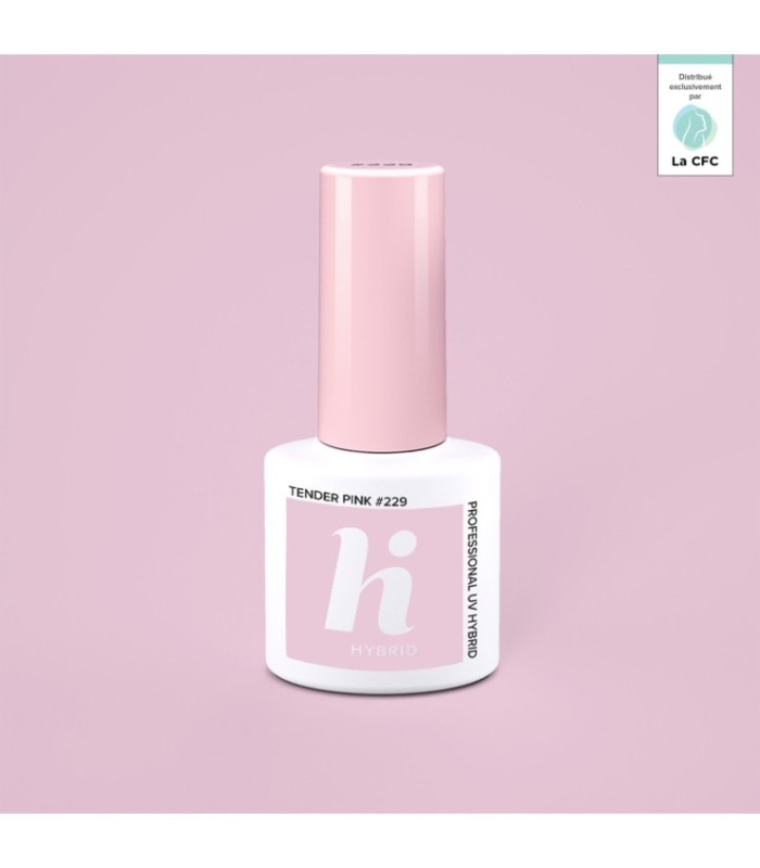 Hi Hybrid - Vernis à Ongles Semi-Permanent Gel UV - Tender Pink - Tient 2 à 3 Semaines - Effet Ultra Brillant, Tendance et Fémin