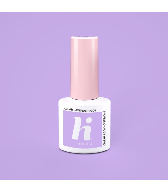 Hi Hybrid - Vernis à Ongles Semi-Permanent Gel UV - Clear Lavender - Tient 2 à 3 Semaines - Effet Ultra Brillant, Tendance et Fé