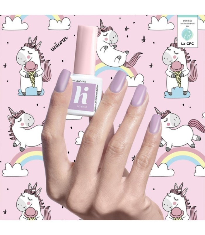 Hi Hybrid - Vernis à Ongles Semi-Permanent Gel UV - Light Lilac - Tient 2 à 3 Semaines - Effet Ultra Brillant, Tendance et Fémin
