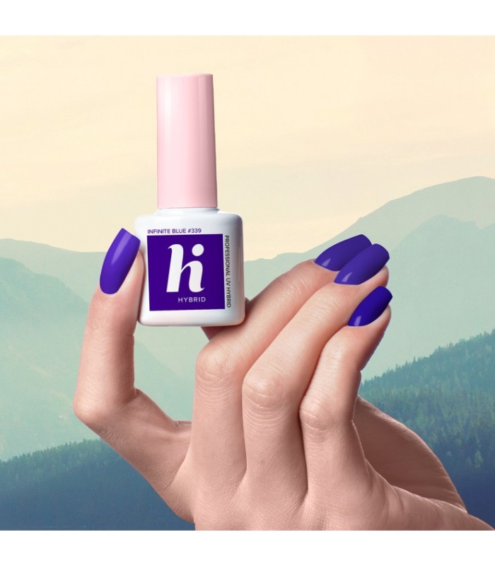 Hi Hybrid - Vernis à Ongles Semi-Permanent Gel UV - Infinite Blue - Tient 2 à 3 Semaines - Effet Ultra Brillant, Tendance et Fém