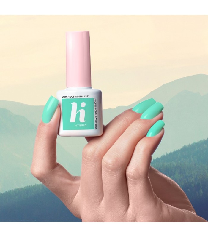 Hi Hybrid - Vernis à Ongles Semi-Permanent Gel UV - Luminous Green - Tient 2 à 3 Semaines - Effet Ultra Brillant, Tendance et Fé