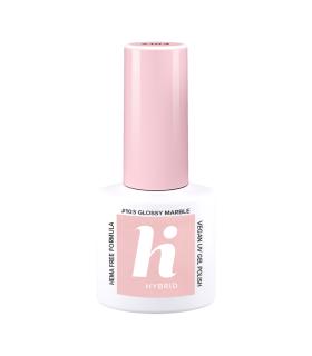 Hi Hybrid - Vernis à Ongles Semi-Permanent Gel UV - Glossy Marble - Tient 2 à 3 Semaines - Effet Ultra Brillant, Tendance et Fém