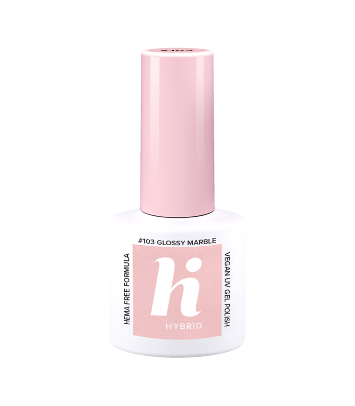 Hi Hybrid - Vernis à Ongles Semi-Permanent Gel UV - Glossy Marble - Tient 2 à 3 Semaines - Effet Ultra Brillant, Tendance et Fém