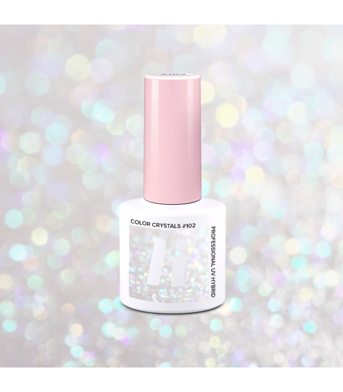 Hi Hybrid - Vernis à Ongles Semi-Permanent Gel UV - Color Crystals - Tient 2 à 3 Semaines - Effet Ultra Brillant, Tendance et Fé