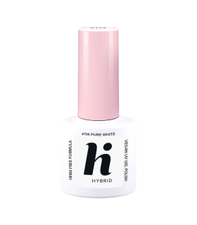 Hi Hybrid - Vernis à Ongles Semi-Permanent Gel UV - Pure White - Tient 2 à 3 Semaines - Effet Ultra Brillant, Tendance et Fémini