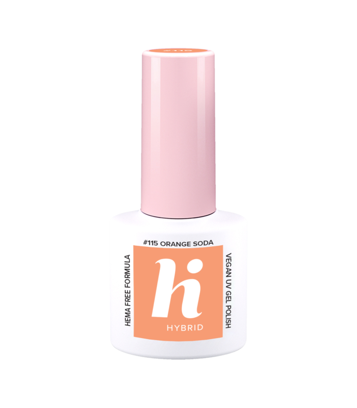 Hi Hybrid - Vernis à Ongles Semi-Permanent Gel UV - Orange Soda - Tient 2 à 3 Semaines - Effet Ultra Brillant, Tendance et Fémin