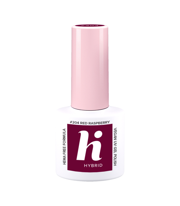 Hi Hybrid - Vernis à Ongles Semi-Permanent Gel UV - Red Raspberry - Tient 2 à 3 Semaines - Effet Ultra Brillant, Tendance et Fém