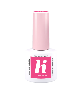 Hi Hybrid - Vernis à Ongles Semi-Permanent Gel UV - Sunny Pink - Tient 2 à 3 Semaines - Effet Ultra Brillant, Tendance et Fémini