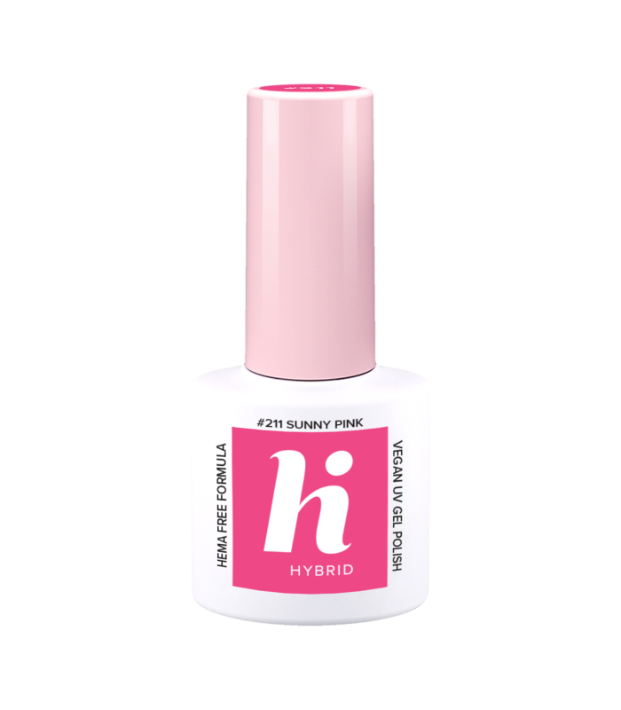 Hi Hybrid - Vernis à Ongles Semi-Permanent Gel UV - Sunny Pink - Tient 2 à 3 Semaines - Effet Ultra Brillant, Tendance et Fémini