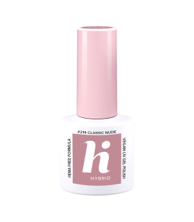 Hi Hybrid - Vernis à Ongles Semi-Permanent Gel UV - Classic Nude - Tient 2 à 3 Semaines - Effet Ultra Brillant, Tendance et Fémi