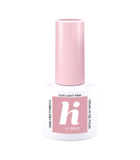 Hi Hybrid - Vernis à Ongles Semi-Permanent Gel UV - Light Pink - Tient 2 à 3 Semaines - Effet Ultra Brillant, Tendance et Fémini