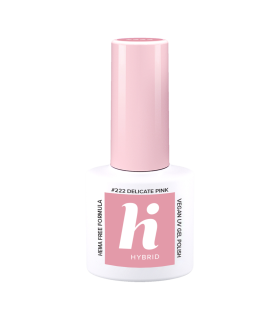 Hi Hybrid - Vernis à Ongles Semi-Permanent Gel UV - Delicate Pink - Tient 2 à 3 Semaines - Effet Ultra Brillant, Tendance et Fém