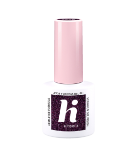 Hi Hybrid - Vernis à Ongles Semi-Permanent Gel UV - Fuchsia Blush - Tient 2 à 3 Semaines - Effet Ultra Brillant, Tendance et Fém