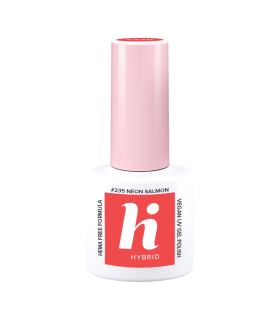 Hi Hybrid - Vernis à Ongles Semi-Permanent Gel UV - Neon Salmon - Tient 2 à 3 Semaines - Effet Ultra Brillant, Tendance et Fémin