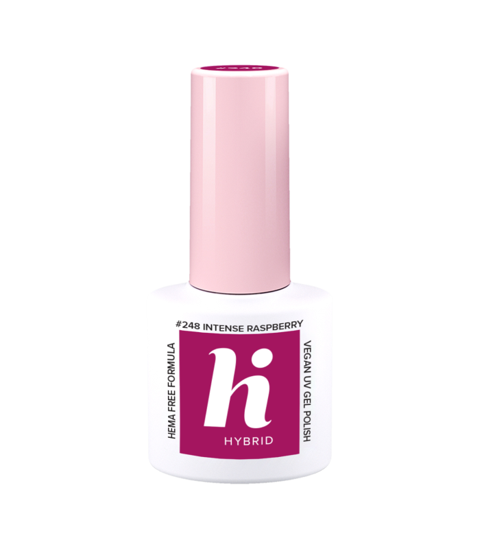 Hi Hybrid - Vernis à Ongles Semi-Permanent Gel UV - Intense Raspberry - Tient 2 à 3 Semaines - Effet Ultra Brillant, Tendance et