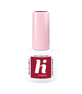Hi Hybrid - Vernis à Ongles Semi-Permanent Gel UV - Cherry Red - Tient 2 à 3 Semaines - Effet Ultra Brillant, Tendance et Fémini