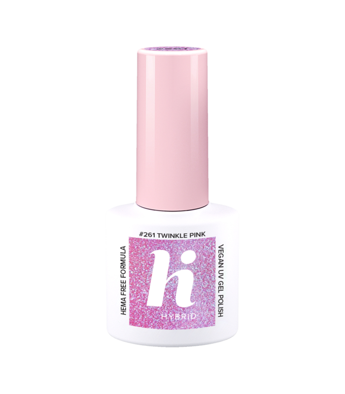 Hi Hybrid - Vernis à Ongles Semi-Permanent Gel UV - Twinkle Pink - Tient 2 à 3 Semaines - Effet Ultra Brillant, Tendance et Fémi