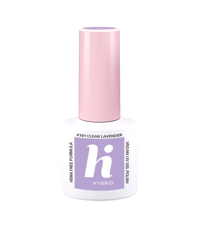 Hi Hybrid - Vernis à Ongles Semi-Permanent Gel UV - Clear Lavender - Tient 2 à 3 Semaines - Effet Ultra Brillant, Tendance et Fé