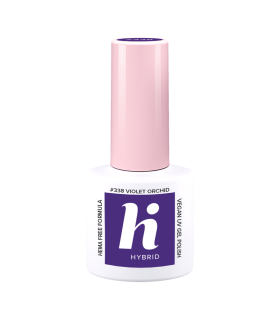 Hi Hybrid - Vernis à Ongles Semi-Permanent Gel UV - Violet Orchid - Tient 2 à 3 Semaines - Effet Ultra Brillant, Tendance et Fém